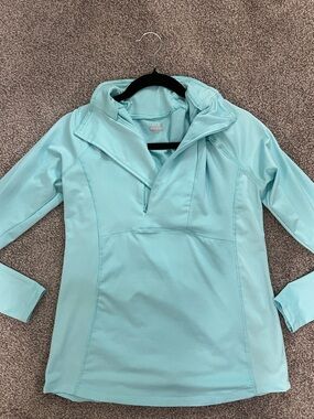 Light Aqua Workout Quarter-Zip